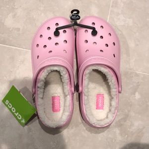 Brand new fur crocs